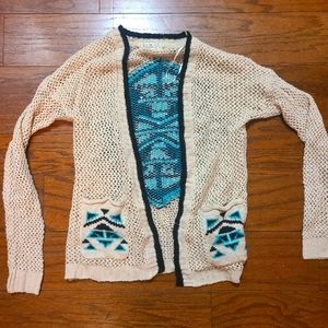 Girl's Pink Republic Geometric Knit Sweater